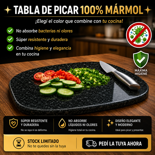 TABLA DE PICAR DE MARMOL NATURAL - Origen Natural