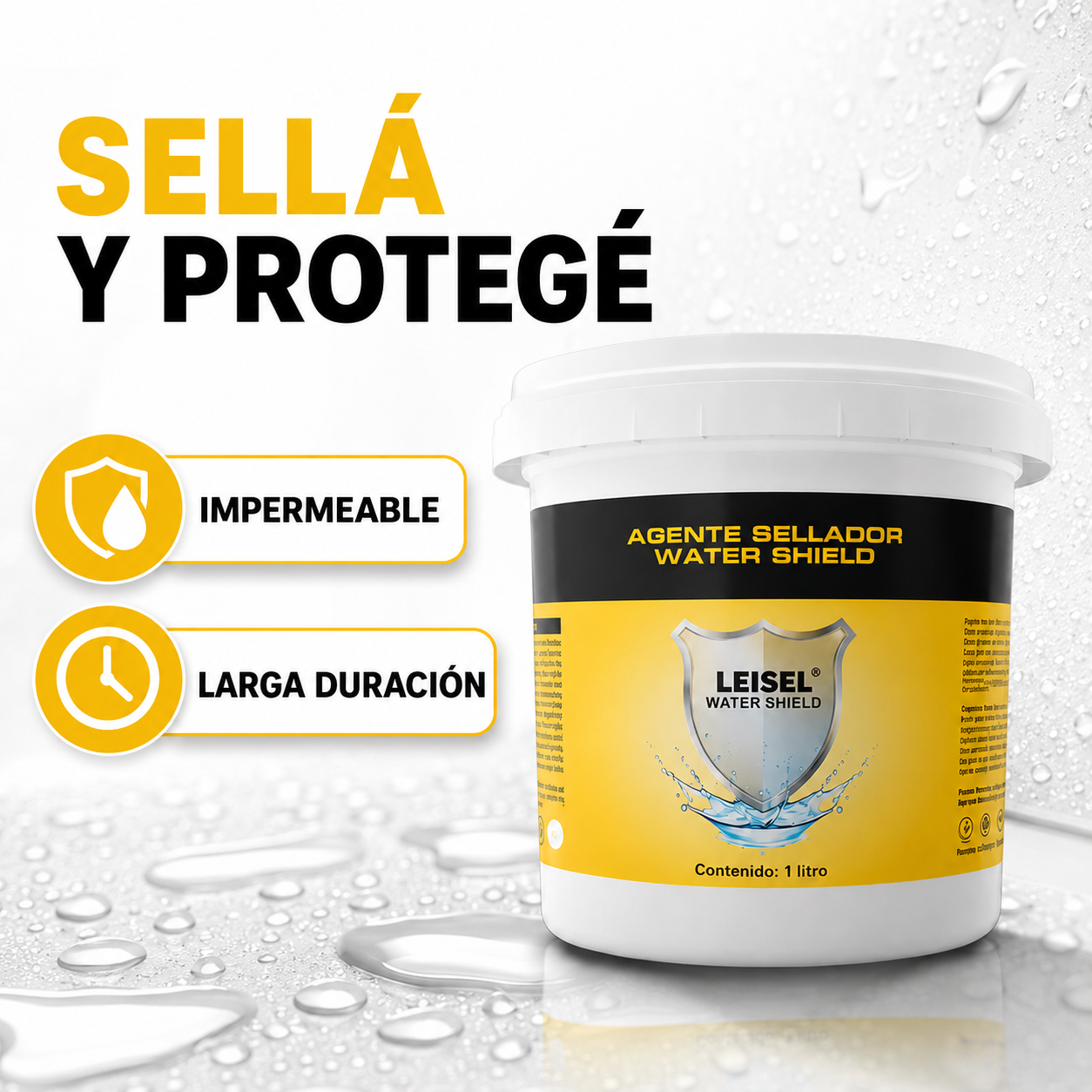 Sellador Líquido Impermeable 1L- LEISEL®